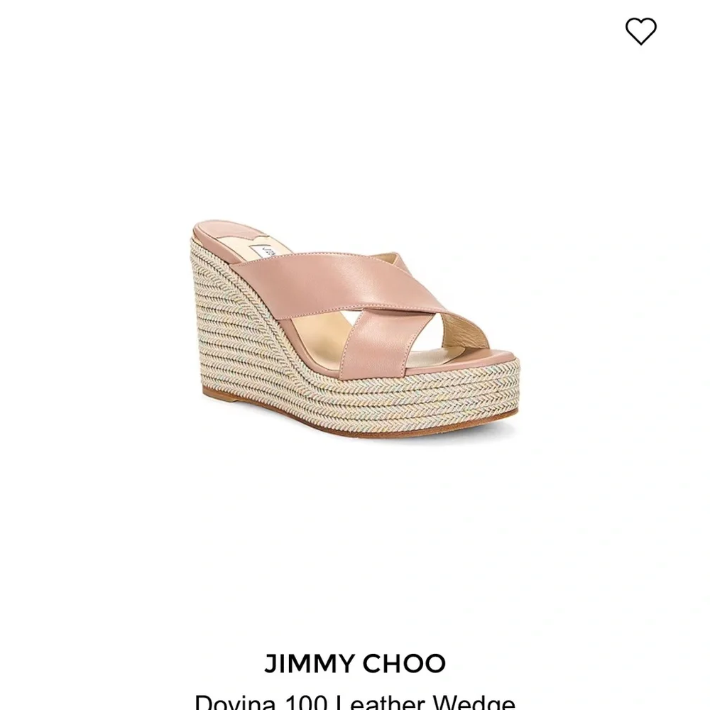 Jimmy Choo Pink Wedge Sandals with Espadrille Heel - Picture 2 of 5